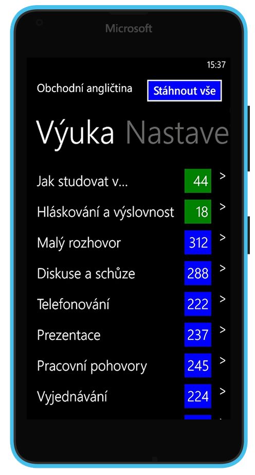 Obchodní angličtina na Windows - seznam lekcí